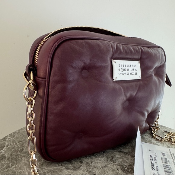 Maison Margiela Glam Slam Box Crossbody/Shoulder/Clutch in Bordeaux - Picture 11 of 13
